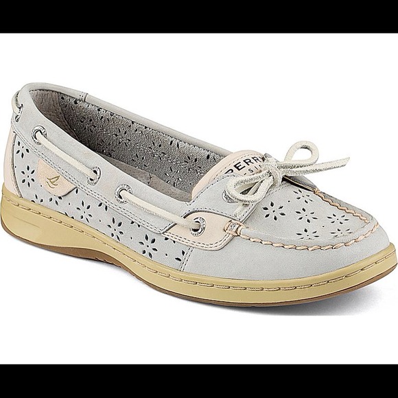 BRAND NEW! Light blue floral Sperrys