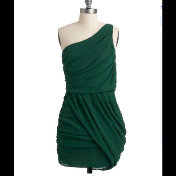 ModCloth dark green cocktail dress