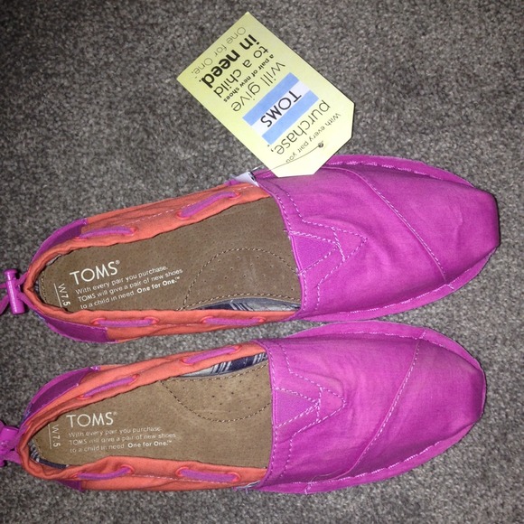Pink Orange Bimini Toms 7.5