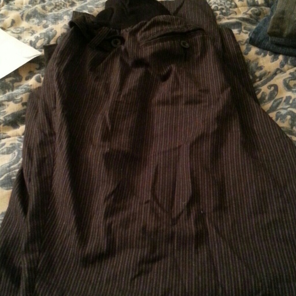 3x black pinstripe maternity pants