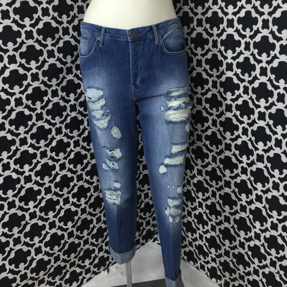 Topshop Denim - ✨HP✨🆕Topshop Distressed Moto Jeans