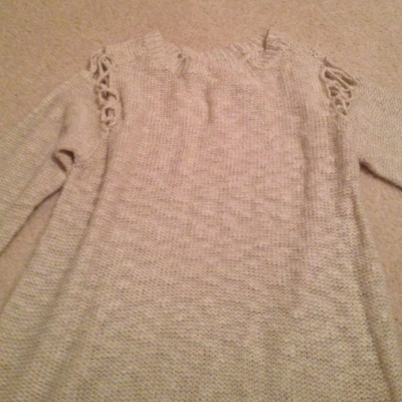 Cut out shoulder sweater