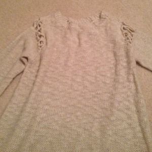 Cut out shoulder sweater