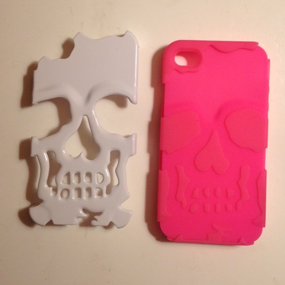 ❌SOLD❌in bundle Pink/White iPhone case 4/4s 📱💀 - Picture 2 of 2