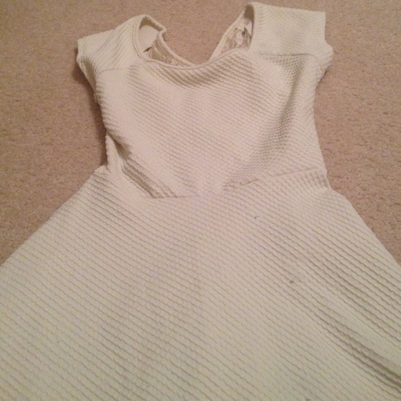 White skater dress