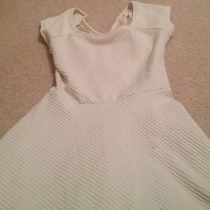 White skater dress