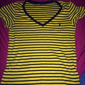 polo stripped v-neck