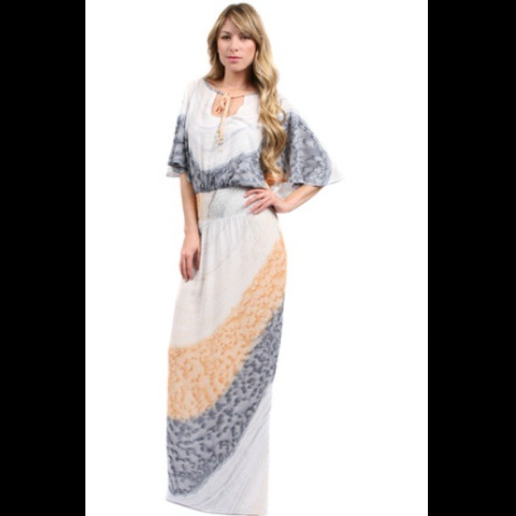 maya cape maxi dress