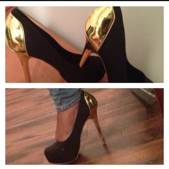 Black and Gold heels