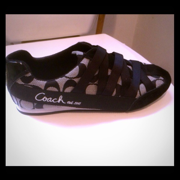 black size 8 coach sneakers