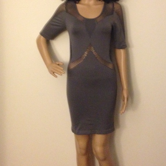 Grey Net Dress