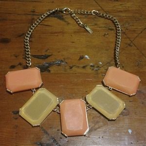 Coral and Peach Statement Necklace