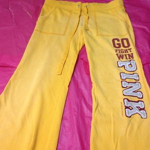 Victoria's Secret Pink Mustard and Burgundy Sweats
