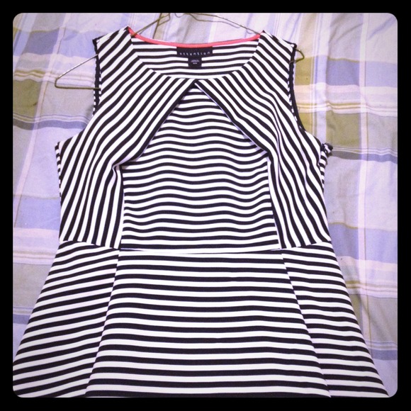 Black and white stripped dress