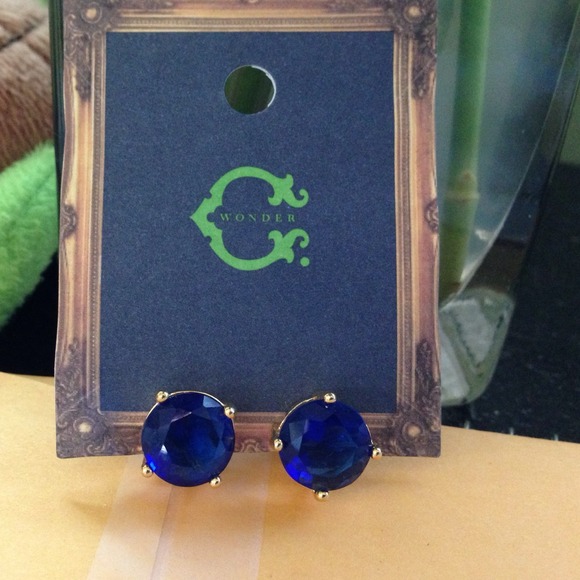 NWT never worn C Wonder blue stone earrings