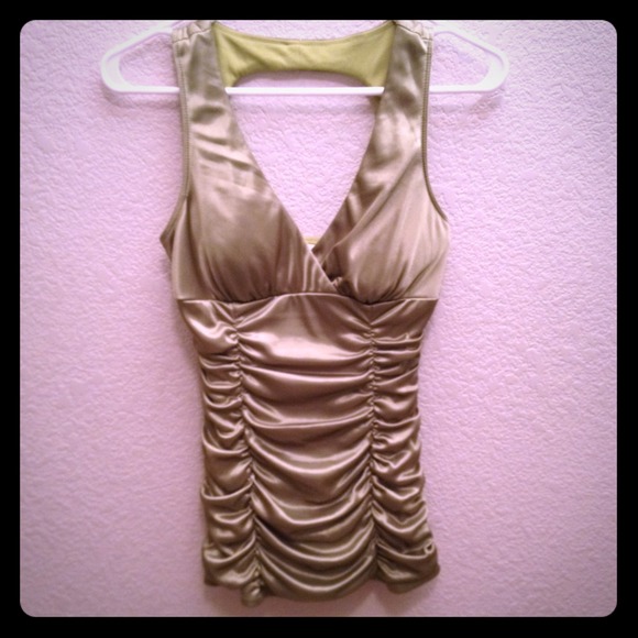 Lime Green Satin Top