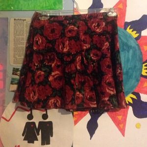 Rose skater skirt from pacsun