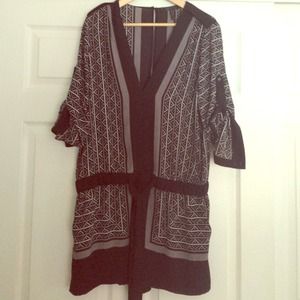 Bcbg black tribal print romper