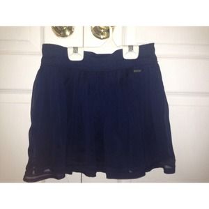 Blue Silk Hollister Skirt