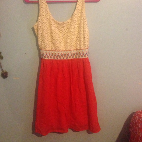 Lace/tribal print dress