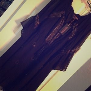From UK - Anna Scholz boho chic black beaded dress