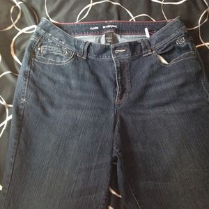 Lane Bryant petite stretch flared jeans