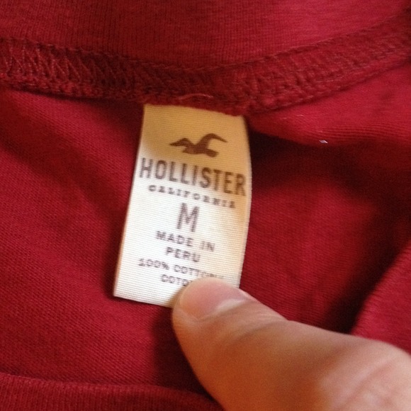 Red Hollister Tee & Abercrombie V-neck tee - Picture 2 of 3