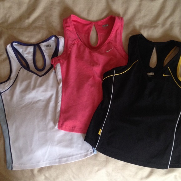 Nike Tops - Nike running racer back tanks size medium-3