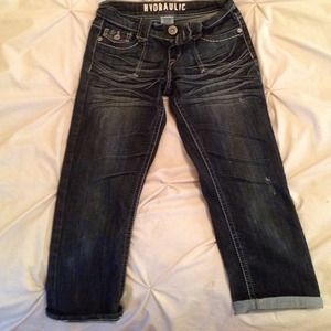 Denim Hydraulic capris
