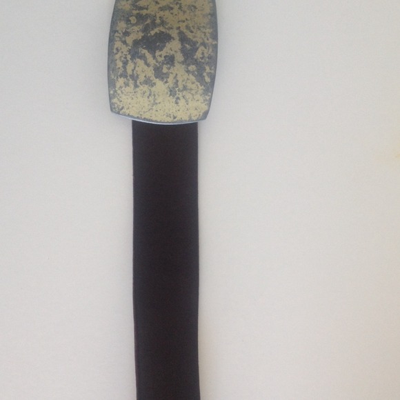 Dark brown leather belt