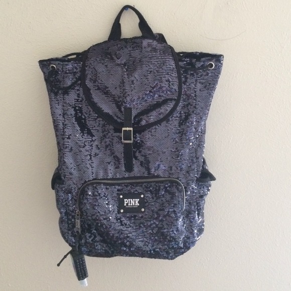 Black w/ Sequins Victoria Secret Backpack