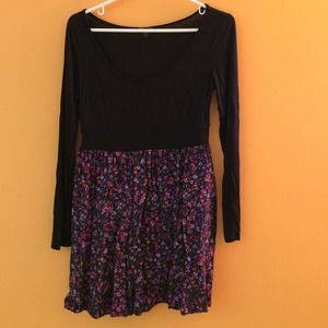Forever 21 black floral dress