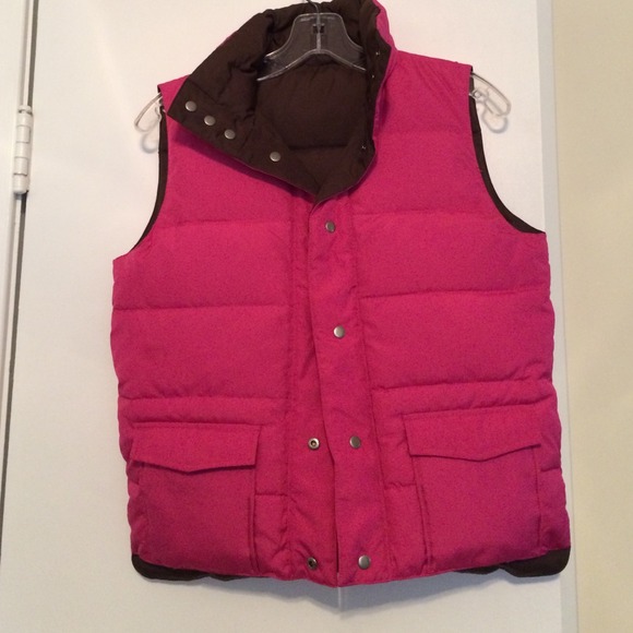 Juicy Couture pink/brown reversible vest sz small