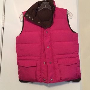 Juicy Couture pink/brown reversible vest sz small