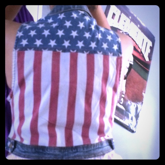 American Flag Jean Jacket