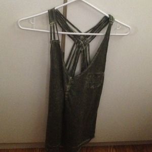 billabong army green strappy tank