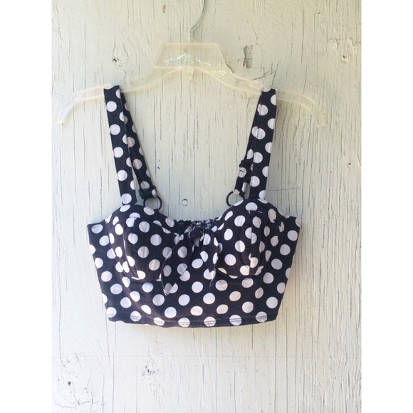 Polka dot crop top