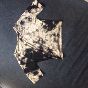 Ecoté black and white tie did print t-shirt