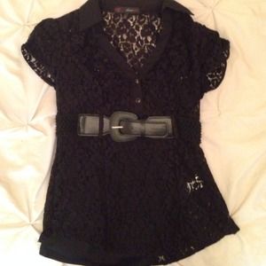 Black lace top