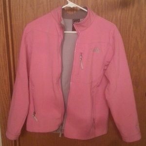 Pink North Face jacket kids XL
