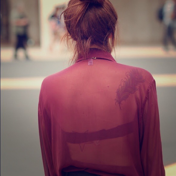 Sheer Maroon blouse