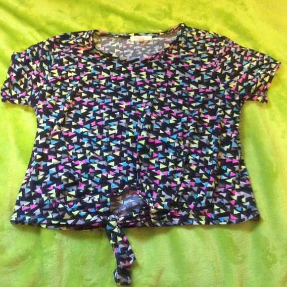 Loose neon confetti shirt