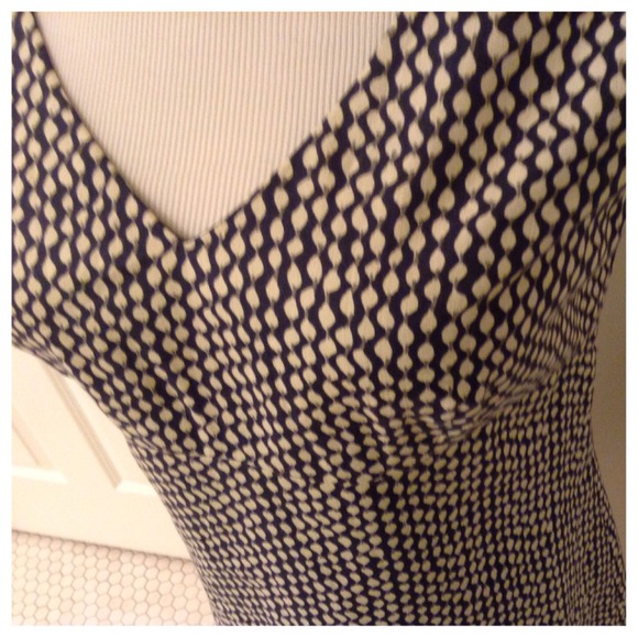 SOLD J. Crew navy/cream dress size 6 - Picture 3 of 3