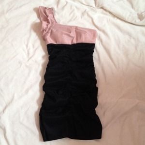 Light Pink and Black Dress