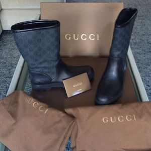 gucci prato rain boots