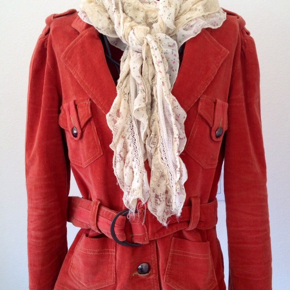 Trendy Burnt Orange Coat/Jacket