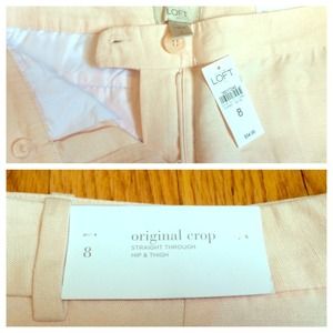NWT LOFT capris light pink