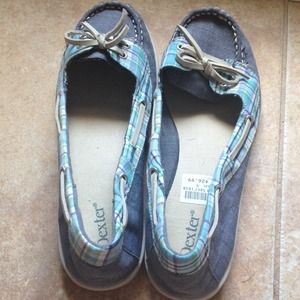 Blue and Plaid Boat Shoes
