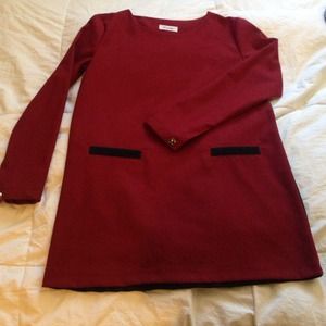Maroon Shift Dress