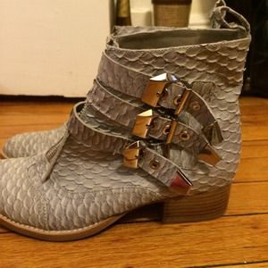 Jeffrey Campbell snakeskin booties